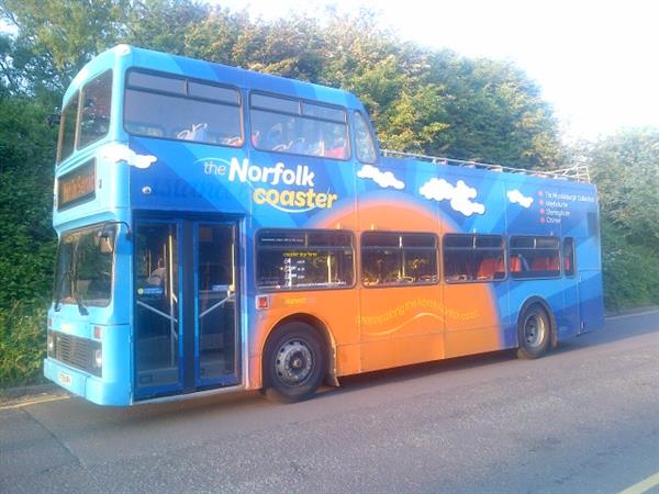 1998 Volvo Olympian semi open top double decker bus