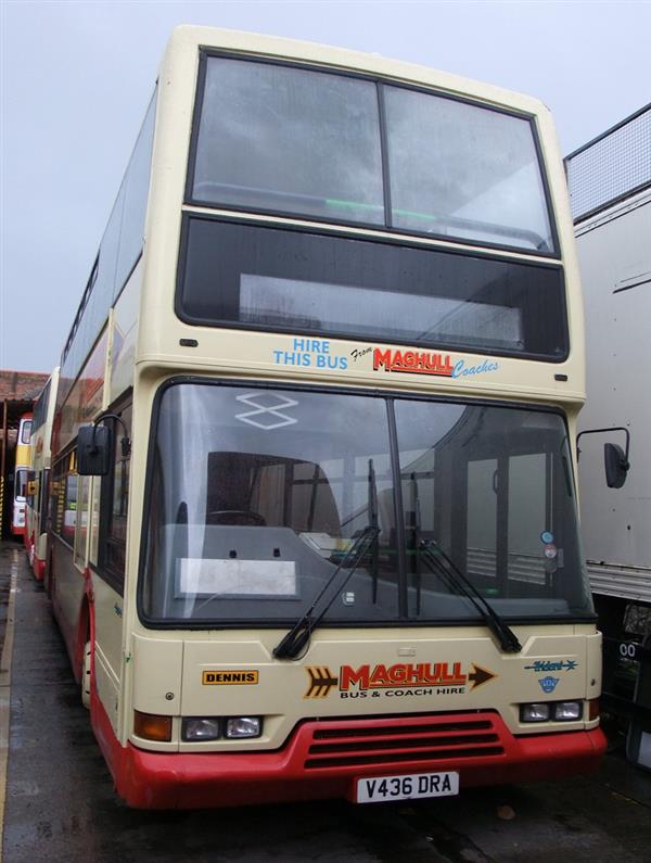 2000 Dennis Trident 87 seat bus with seat belts V436DRA 2000 Dennis Trident 87 seat bus with seat belts V436DRA
