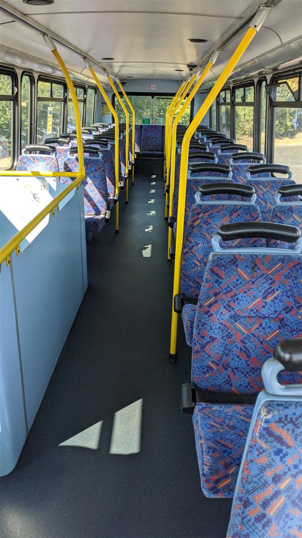 2001 Volvo B7, PSVAR,  74 seats with  belts. 