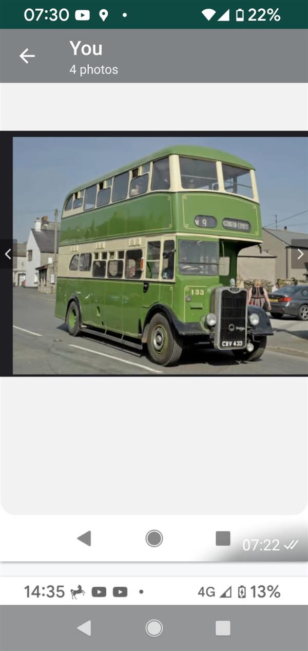 1949 Guy Arab back loader, half cab double decker 