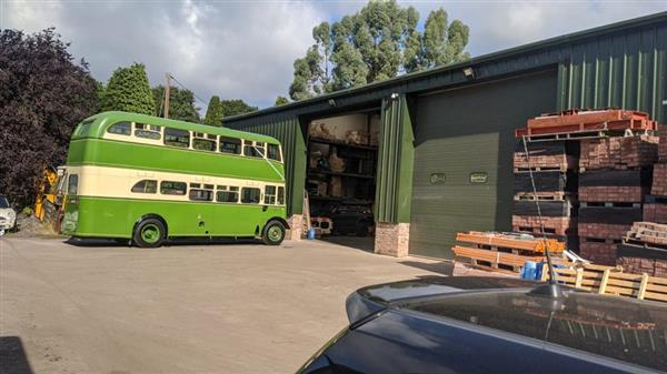 1949 Guy Arab back loader, half cab double decker 