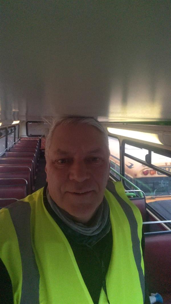 Convertible open top double decker bus, Volvo Olympian, use with or without roof.